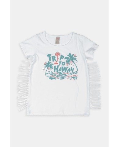 T-SHIRT GIROCOLLO IN JERSEY MISTO COTONE. Vestibilità regolare.