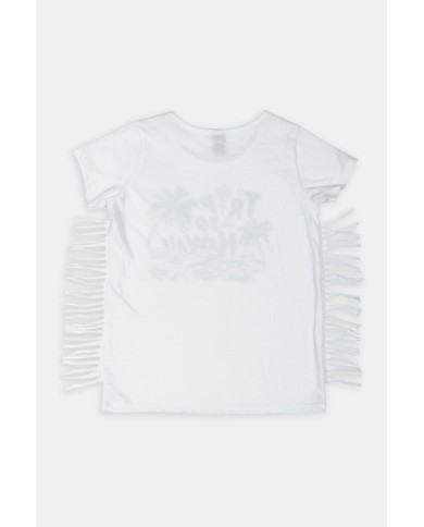 T-SHIRT GIROCOLLO IN JERSEY MISTO COTONE. Vestibilità regolare.