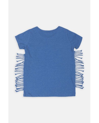 T-SHIRT GIROCOLLO IN JERSEY MISTO COTONE. Vestibilità regolare.