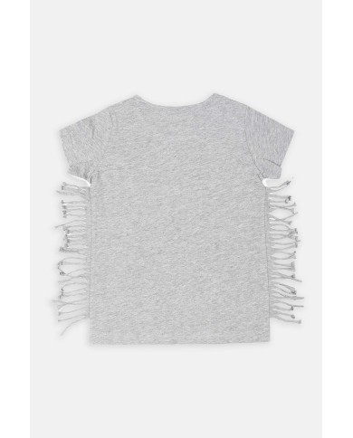 T-SHIRT GIROCOLLO IN JERSEY MISTO COTONE. Vestibilità regolare.