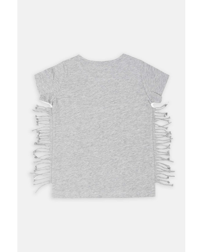 T-SHIRT GIROCOLLO IN JERSEY MISTO COTONE. Vestibilità regolare.