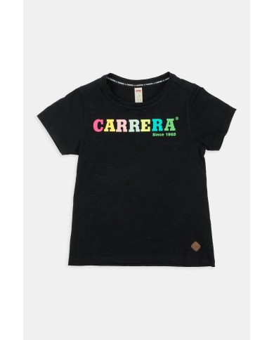 T-SHIRT GIROCOLLO CON SCRITTA CARRERA IN JERSEY SLUB DI COTONE