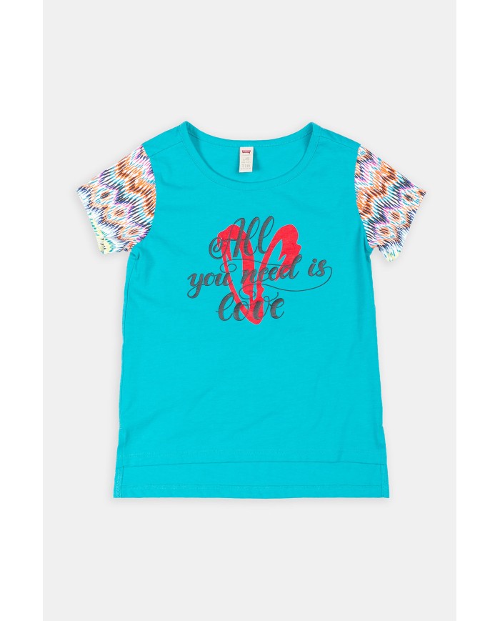 T-SHIRT GIROCOLLO IN JERSEY MISTO COTONE