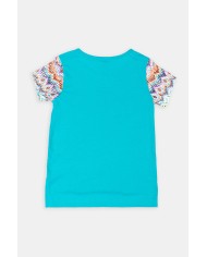 T-SHIRT GIROCOLLO IN JERSEY MISTO COTONE