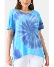 T-SHIRT GIRCOLLO TIE-DYE A MANICA CORTA