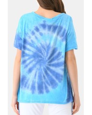 T-SHIRT GIRCOLLO TIE-DYE A MANICA CORTA