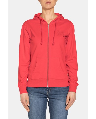 FELPA CAPPUCCIO CON ZIP IN TESSUTO FRENCH TERRY DI COTONE.
