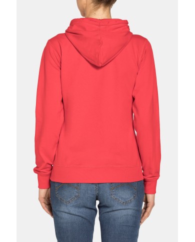 FELPA CAPPUCCIO CON ZIP IN TESSUTO FRENCH TERRY DI COTONE.