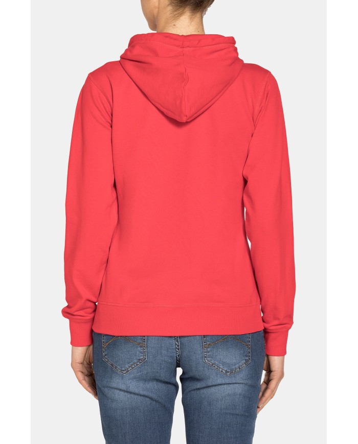 FELPA CAPPUCCIO CON ZIP IN TESSUTO FRENCH TERRY DI COTONE.