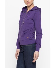 FELPA CAPPUCCIO CON ZIP IN TESSUTO FRENCH TERRY DI COTONE.