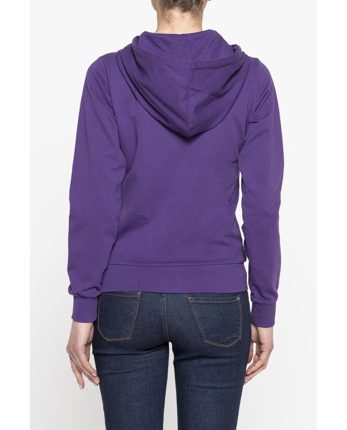 FELPA CAPPUCCIO CON ZIP IN TESSUTO FRENCH TERRY DI COTONE.
