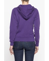 FELPA CAPPUCCIO CON ZIP IN TESSUTO FRENCH TERRY DI COTONE.