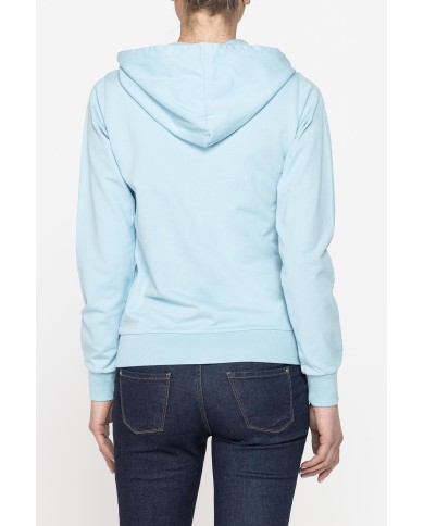 FELPA CAPPUCCIO CON ZIP IN TESSUTO FRENCH TERRY DI COTONE.