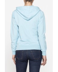 FELPA CAPPUCCIO CON ZIP IN TESSUTO FRENCH TERRY DI COTONE.