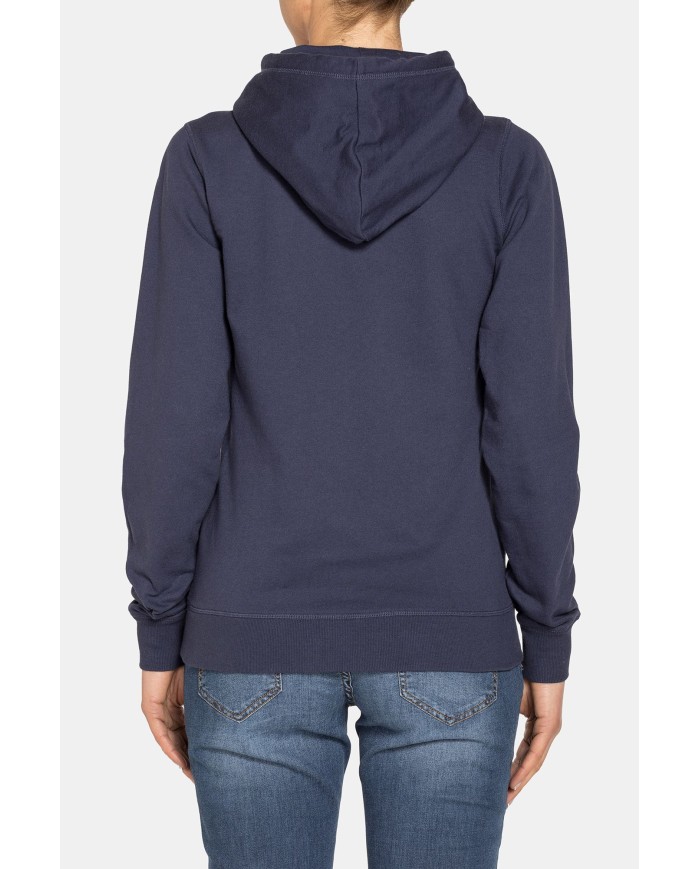 FELPA CAPPUCCIO CON ZIP IN TESSUTO FRENCH TERRY DI COTONE.
