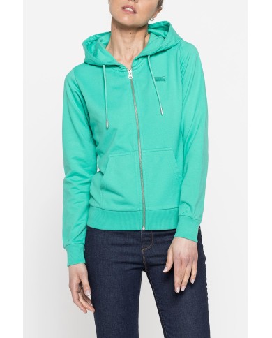 FELPA CAPPUCCIO CON ZIP IN TESSUTO FRENCH TERRY DI COTONE.