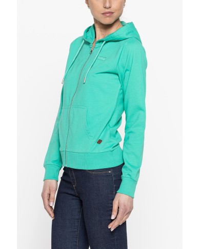 FELPA CAPPUCCIO CON ZIP IN TESSUTO FRENCH TERRY DI COTONE.