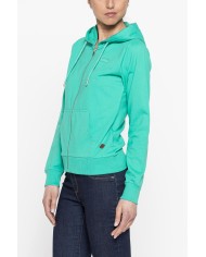 FELPA CAPPUCCIO CON ZIP IN TESSUTO FRENCH TERRY DI COTONE.