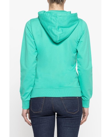 FELPA CAPPUCCIO CON ZIP IN TESSUTO FRENCH TERRY DI COTONE.