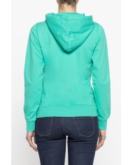 FELPA CAPPUCCIO CON ZIP IN TESSUTO FRENCH TERRY DI COTONE.