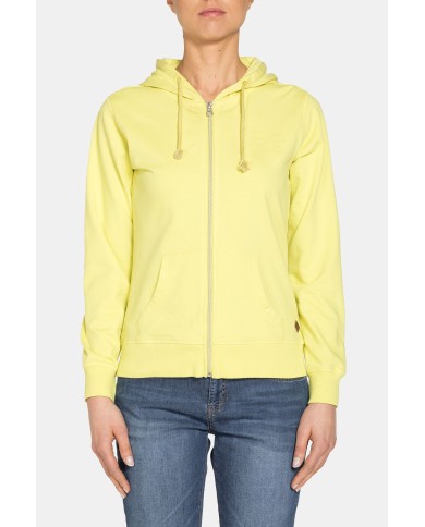 FELPA CAPPUCCIO CON ZIP IN TESSUTO FRENCH TERRY DI COTONE.