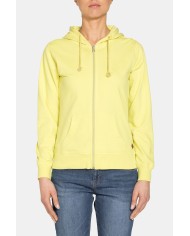 FELPA CAPPUCCIO CON ZIP IN TESSUTO FRENCH TERRY DI COTONE.