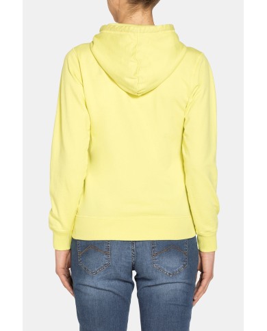 FELPA CAPPUCCIO CON ZIP IN TESSUTO FRENCH TERRY DI COTONE.