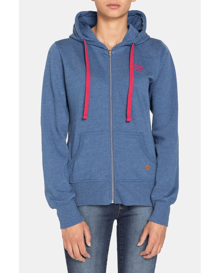 FELPA CAPPUCCIO COTONE POLIESTERE. Vestibilità regolare.