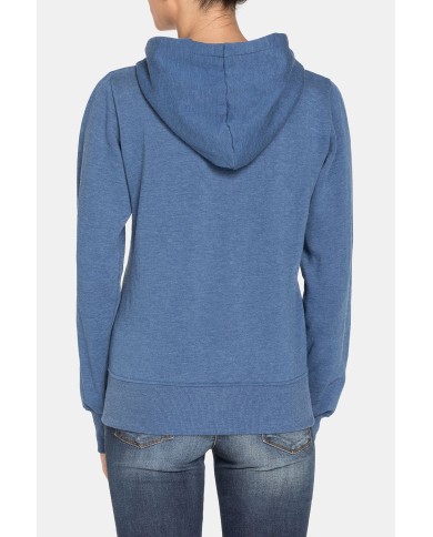 FELPA CAPPUCCIO COTONE POLIESTERE. Vestibilità regolare.