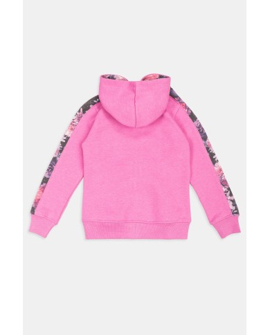 FELPA CON CAPPUCCIO MISTO COTONE. Vestibilità regolare.