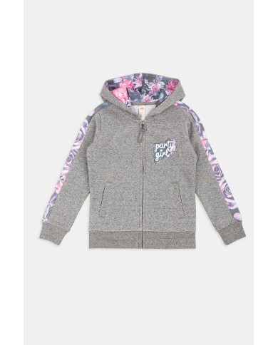 FELPA CON CAPPUCCIO MISTO COTONE. Vestibilità regolare.