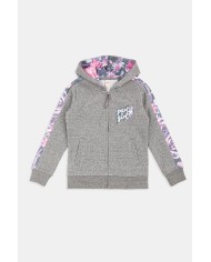 FELPA CON CAPPUCCIO MISTO COTONE. Vestibilità regolare.