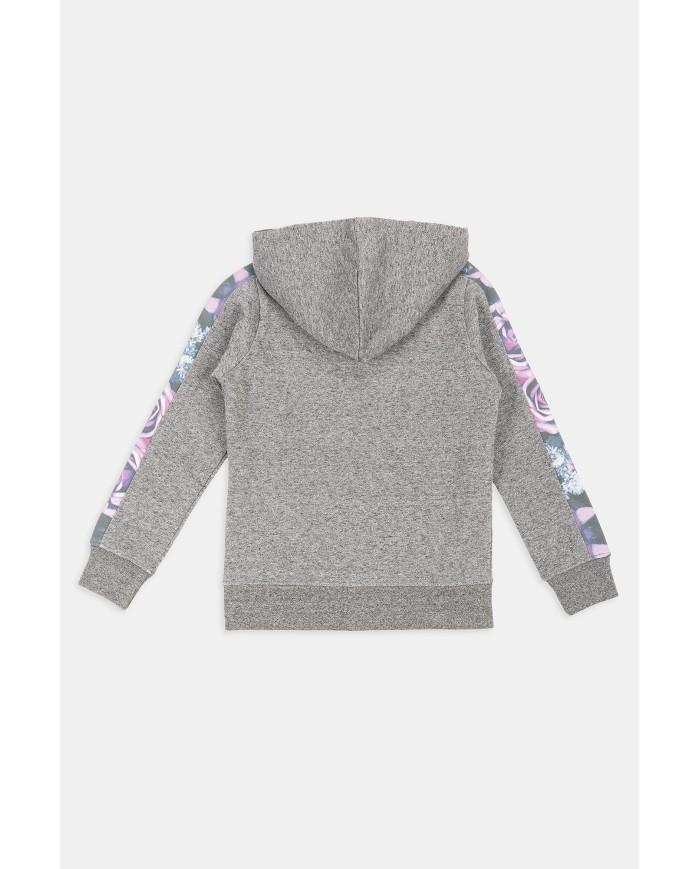 FELPA CON CAPPUCCIO MISTO COTONE. Vestibilità regolare.