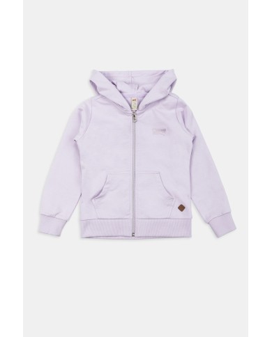 FELPA CON CAPPUCCIO E ZIP DAVANTI IN FRENCH TERRY