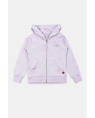 FELPA CON CAPPUCCIO E ZIP DAVANTI IN FRENCH TERRY