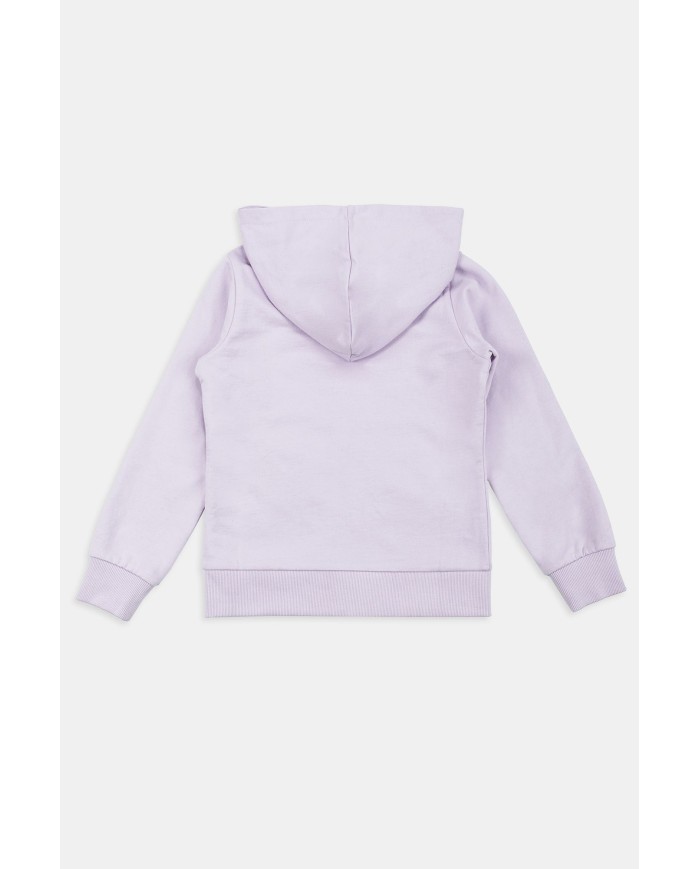 FELPA CON CAPPUCCIO E ZIP DAVANTI IN FRENCH TERRY