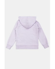 FELPA CON CAPPUCCIO E ZIP DAVANTI IN FRENCH TERRY