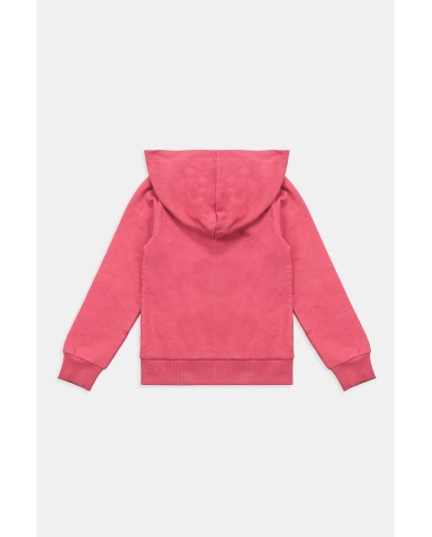 FELPA CON CAPPUCCIO E ZIP DAVANTI IN COTONE FELPATO