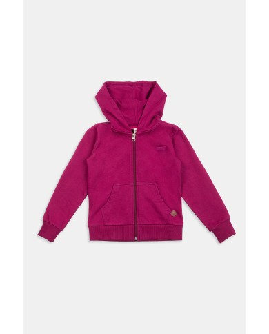 FELPA CON CAPPUCCIO E ZIP DAVANTI IN COTONE FELPATO