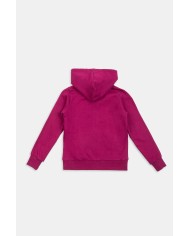 FELPA CON CAPPUCCIO E ZIP DAVANTI IN COTONE FELPATO