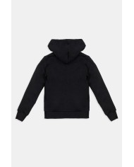 FELPA CON CAPPUCCIO E ZIP DAVANTI IN COTONE FELPATO