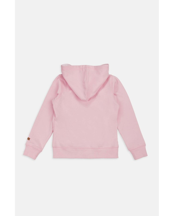 FELPA CON CAPPUCCIO IN COTONE. Vestibilità regolare.