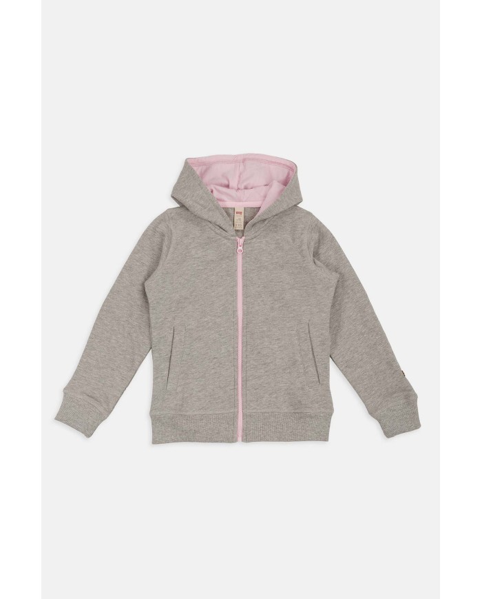 FELPA CON CAPPUCCIO IN COTONE. Vestibilità regolare.