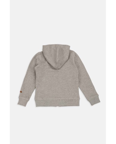 FELPA CON CAPPUCCIO IN COTONE. Vestibilità regolare.