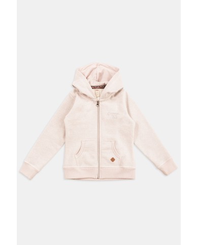 FELPA CON CAPPUCCIO E ZIP.