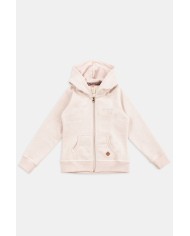 FELPA CON CAPPUCCIO E ZIP.