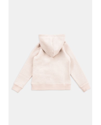 FELPA CON CAPPUCCIO E ZIP.