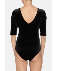 BODY IN VELLUTO STRETCH. Vestibilità slim.