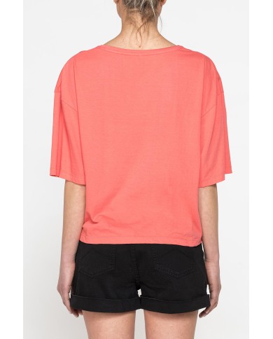 T-SHIRT CORTA GIROCOLLO CON GRAFICA A PETTO