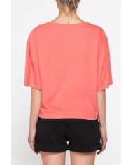 T-SHIRT CORTA GIROCOLLO CON GRAFICA A PETTO